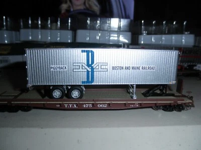 TTX - early red scheme w/ BM  trailer F30D TOFC  flatcar          # 475071 - Image 1 of 4