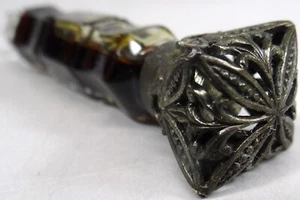 Estee Lauder Perfume Youth Dew Flacon Flask Bottle Ornate Filigree 1/8 oz 1960s - Picture 1 of 8