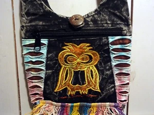 Owl Crossbody Bag Hippie/Boho - Picture 1 of 2