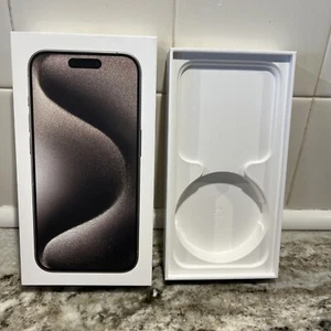 Apple A2848 iPhone 15 Pro Black Titanium 256GB - Empty Box ONLY - Picture 1 of 2
