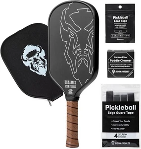 NEU! Bison "The Untamed" 16 mm Kohlefaser Pickleball Paddel, 8 Unzen, 4,125" Griff - Bild 1 von 22