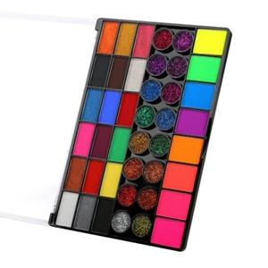 42 Color Water Based Body Paint Face Paint with Glitter For Kids Party Xmas Gift - Picture 1 of 14