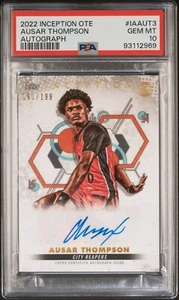 PSA 10 - AUSAR THOMPSON #/199 Auto - 2022 Topps Inception OTE Autograph - Rookie - Picture 1 of 2