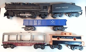 Marx O Gauge 2-4-2 Locomotive #666 Tender Gondola Auto Carrier Caboose (TG034) - Picture 1 of 19