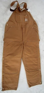NEW Carhartt Quilt Lined Zip to Thigh Bib Overalls R41 46 x 32 Carstrong - NWT - Picture 1 of 7