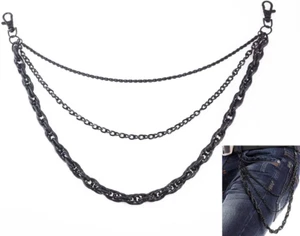 yueton Motorcyle Punk Pants Trousers Jean Wallet Chain Hip Hop Gothic Rock Key C - Picture 1 of 2