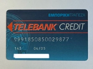 Commercial Bank of Greece Telebank Credit Card▪️2005 Exp▪️Collectible Only - Picture 1 of 2