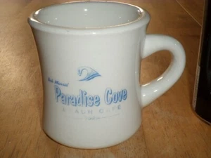 [BOB MORRIS] "PARADISE COVE BEACH CAFE"-MALIBU, CALIF., Ceramic Coffee Mug, VINT - Picture 1 of 8
