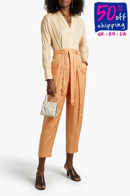 PVP €510 EQUIPAMIENTO Mono con Cinturón US10 UK14 IT46 XL Mezcla de Seda Recortado Foto 1 de 4