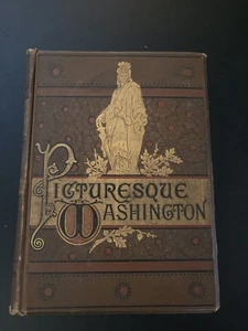 Antikes Buch malerische Washington Feder und Bleistift Skizzen von Joseph Moore 1884 - Bild 1 von 11