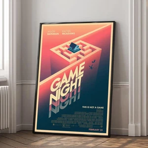 Game Night Movie Poster, Jason Bateman Rachel McAdams Film Print No Frame - Picture 1 of 7
