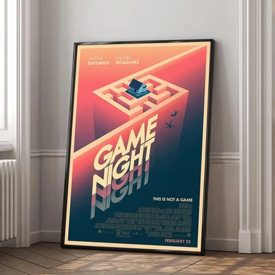 Game Night Movie Poster, Jason Bateman Rachel McAdams Film Print No Frame - Image 1 of 4
