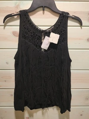 Blusa Soprano Damas Talla M Negra Sin Mangas Camiseta sin Mangas Nueva con Etiquetas Foto 1 de 4