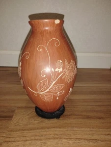 Unic Mata Ortiz Pottery Terracota Floral And Colibrí Desings Hand Made Poncho AR - Picture 1 of 9