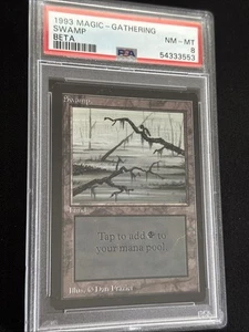 SWAMP V3/C Beta 1993 Magic The Gathering (MTG) PSA 8 NM-MINT - Picture 1 of 13