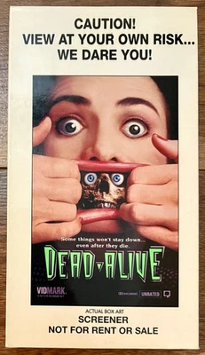 Dead Alive "SCREENER" Copy "Not For" (VHS, 1993) by Peter Jackson - Horror Promo - Image 1 of 4