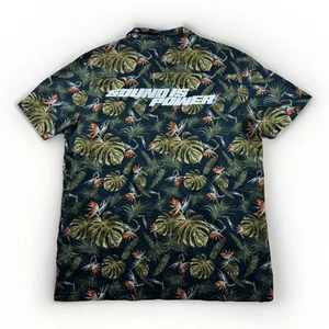 Camisa hawaiana de lino Bose Speakers para hombre XL estampado floral tropical - Imagen 1 de 14