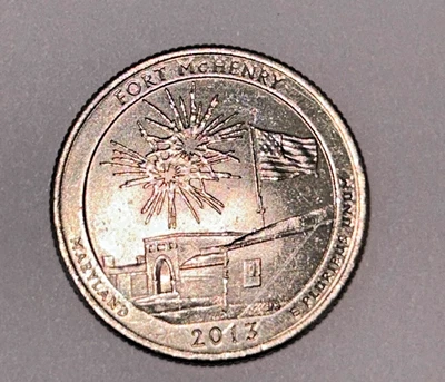 Fort McHenry 2013-P Quarter in good condition - circulated - Image 1 of 2