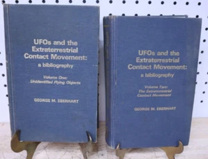 George M Eberhart / UFOS AND THE EXTRATERRESTRIAL CONTACT MOVEMENT 1st ed 1986 - Picture 1 of 12