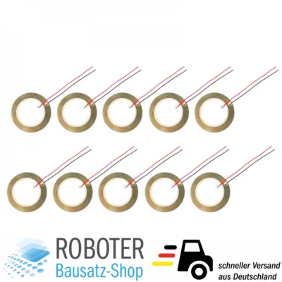 MAKERMIND 10 Stück Piezo Element Summer Lautsprecher Buzzer Ø35mm