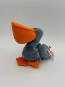 TY 4107 - SCOOP the Pelican Beanie Baby -marks on wing-W/tag in plastic - Picture 1 of 11