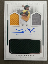 2016 Panini National Treasures Player’s Collection Auto /99 Relic S Manea Padres
