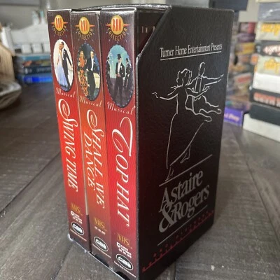 Astaire & Rogers VHS Box Set * Swing Time Shall We Dance Top Hat * VG * For VCR - Image 1 of 2