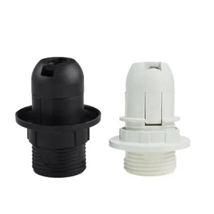 Lampenfassung kleine Schraube E14 SES schwarz / weiß Kunststoff Lampenfassung für Tischlampe - Bild 1 von 14