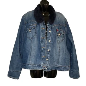 Chaqueta Levis Denim Talla Grande Piel Sintética Talla 2X - Imagen 1 de 11