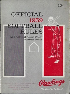 1959 Rawlings Sporting Goods Official Softball Rules Includes Slow-Pitch Booklet - Picture 1 of 2