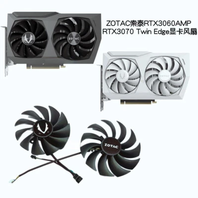 A Pair Fans For ZOTAC RTX3060 AMP RTX3070 Twin Edge Graphics Card - Image 1 of 4