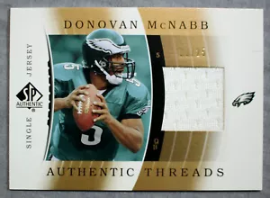 Donovan McNabb 2003 Upper Deck SP Authentic Threads Gold Game Used Jersey #/25 - Picture 1 of 3