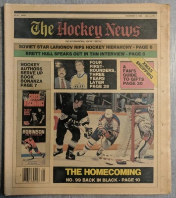 1988 WAYNE GRETZKY RETURNS to EDMONTON after TRADE KINGS OILERS HOCKEY NEWS - Image 1 of 3