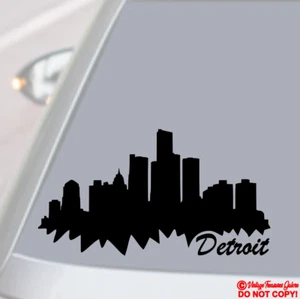 DETROIT CITY Vinyl Decal Sticker Car Window Wall Bumper TIGERS LIONS PISTONS 313 - Picture 1 of 6