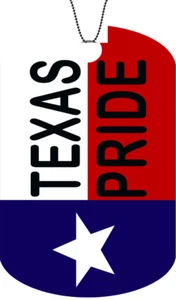 Texas flag Adult Dog Tag Chain Necklace Pride Version  - Picture 1 of 1