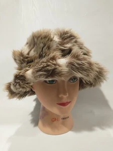 Parkhurst Faux Fur Eskimo Hat Brown Cloche Canada Women's One Size Fits Most - Picture 1 of 10
