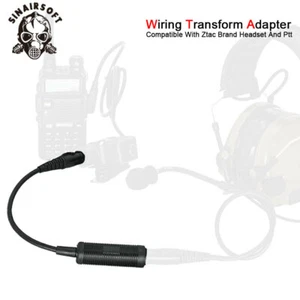 Adattatore trasformatore cablaggio tattico elemento per cuffie spina microfono collegamento PTT Z145 - Foto 1 di 9