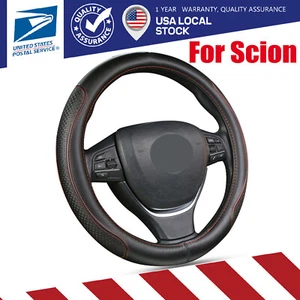 For Scion Car 15in/38cm Leather Steering Wheel Covers Breathable Anti-Slip Auto - Picture 1 of 15