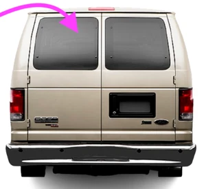 Fits: 1992-2016 Ford Econoline Van Driver Side Rear Left Window Back Glass - Picture 1 of 8