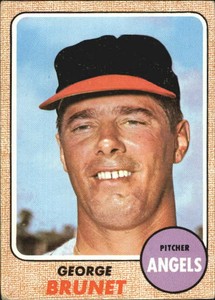 1968 Topps #347 George Brunet ANGELS GOOD G25107 - GOOD