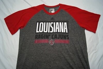 adidas ultimate tee climalite louisiana lafayette ragin' cajuns mens XL t shirt - Image 1 of 4