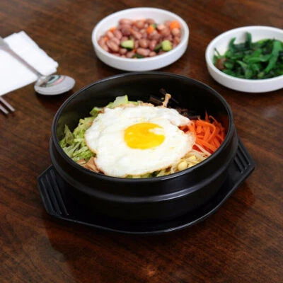 Korean Earthenware Ddukbaegi Hot Pot Bowl Dolsot Stone Bibimbap Cooking Soup AU - image 1 of 4
