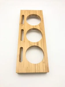 PYST Deska do serwowania bambusowy wygląd do 3 mini kokotów, 42x16x5cm, drewno brązowe - Zdjęcie 1 z 4