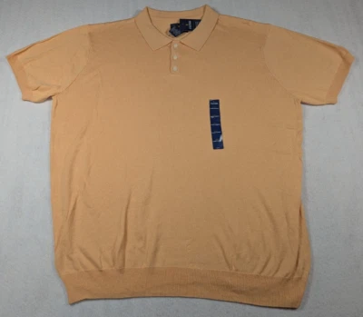 Stafford - Men's - Orange Buff Relaxed Fit - Short Sleeve Shirt - Size: XXL - Image 1 of 4