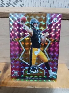 2022 Mosaic Kenny Pickett Pink Camo Mosaic Prizm Rookie RC #301 Steelers #2 - Picture 1 of 4