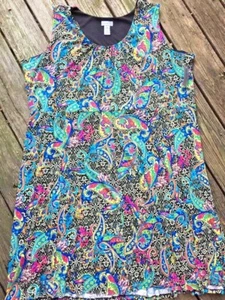 CATHERINES Royal Paisley Mujer TOTALMENTE NUEVO Vestido Sin Mangas Talla Plus 4X (30/32w) - Imagen 1 de 10