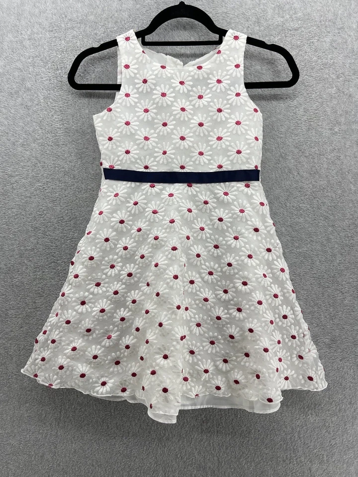 Vestido feminino Emily West estampa margarida sem mangas ajuste e alargamento tamanho 8 forrado - Imagem 1 de 4