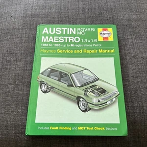 Haynes Manual Austin Rover/MG Maestro 1.3 & 1.6 1983 to 1995 Petrol Up To M Reg. - Picture 1 of 13