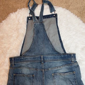 New! Girls Cat & Jack Denim Overall Shorts | Size XL (14-16) - Picture 1 of 8