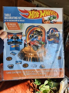 HOT WHEELS Table Decorating Kit 23 pcs with confetti ~ SO COOL ! ~ BRAND NEW - Picture 1 of 7